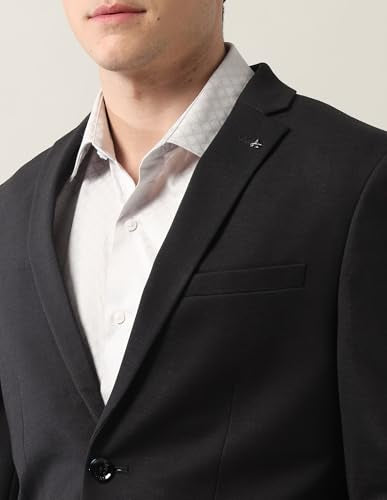 Arrow Men's Zero Calorie Slim Fit Two Piece Suit Black