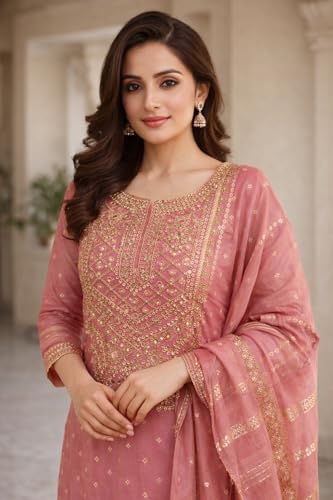 Haranozy LATEST DRESS MATERIAL FOR WOMEN (PEACH)