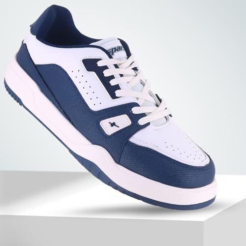 Koburg Men Pearl White Navy Blue Sports Shoes SN0934GPWNB0006