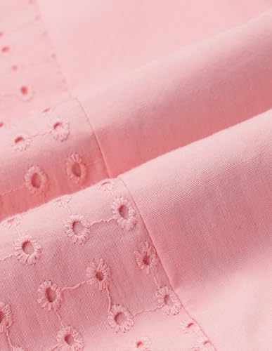 U.S. POLO ASSN. Girl's Cotton A-Line Mini Dress (UGDRS0420 Pink