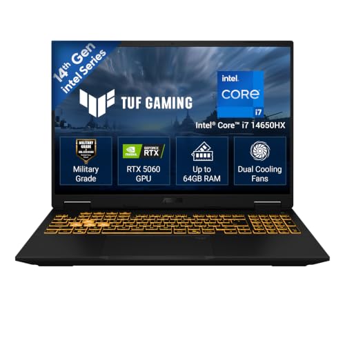 ASUS TUF 16 (2026),14th Gen,Intel Core i7 14650HX,RTX 5060-8GB,16GB RAM (Upgradeable),512GB SSD,FHD+,16"(40 cm),Win 11,M365 Basic(1Y),Office 2024,Off Black,2.2 Kg,FX610JM-TU105WS,Gaming Laptop