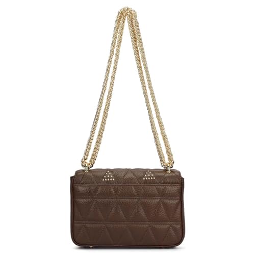 Da Milano Leather Shoulder Bag for Women - Brown (00378OL)