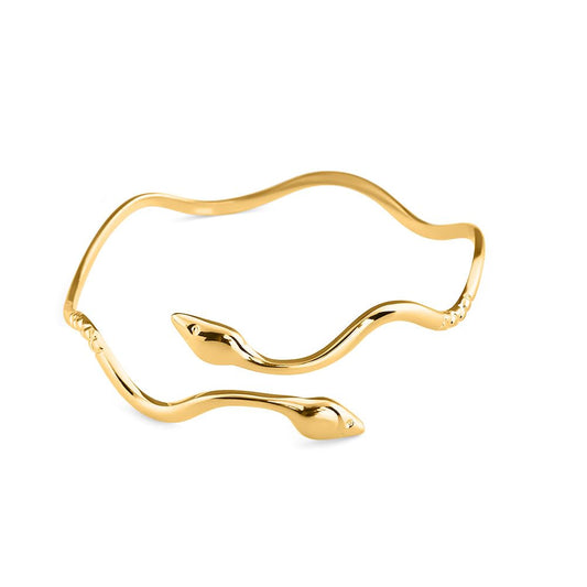 PALMONAS Minimalist Golden Ripple Snake Bracelet for Womens Waterproof & Anti-Tarnish