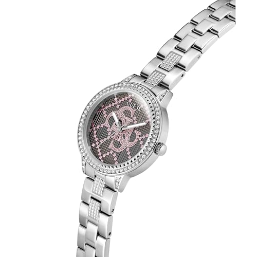 GUESS Silver Round Dial Analog Women's Watch - GW0944L1