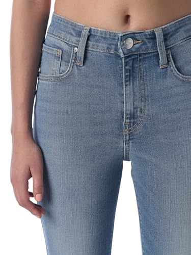 ONLY Women's Solid Slim Fit High-Rise Blue Jeans