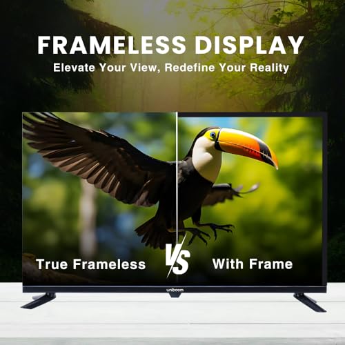 Uniboom_Optima Series 80 cm (32 inch) HD Ready LED TV 2026 Edition with 30W Sonic Boom - True Frameless - Aura Vision+ Display - 2 HDMI - (Non Smart) - 32N-ULT-AED