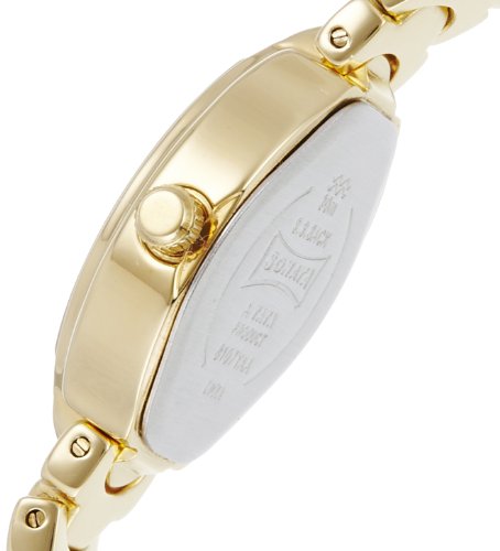 Sonata Quartz Analog Champagne Dial Gold Metal Strap Watch for Women - NS8107YM02
