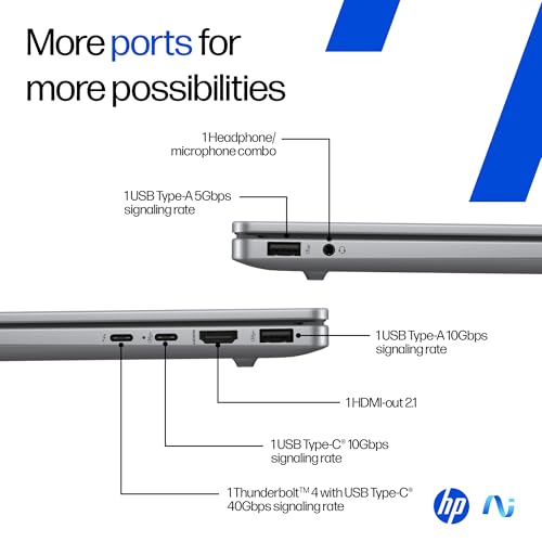 HP OmniBook 7 OLED (Previously Pavilion Plus) Intel Core Ultra 5 255H (16GB LPDDR5,1TB SSD) 3K, 0.2 ms, 14''/35.6cm, Win11, M365, Office24, Meteor Silver,1.5kg, fr0789TU, 5MP Camera, Backlit AI Laptop