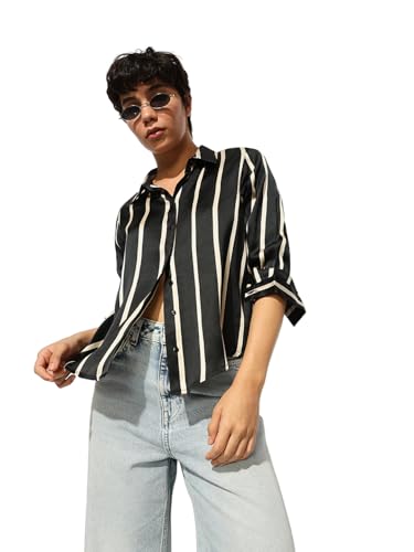 ONLY Women's Regular Black Shirt