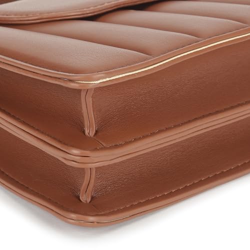 Fastrack Tan Stitchpop Sling | Quilted Faux-Leather Women’s Handbag | Sling with Dual Carry Options & Magnetic Closure