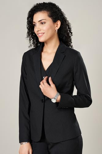 Annabelle by Pantaloons Women's Classic Regular Blazer Black