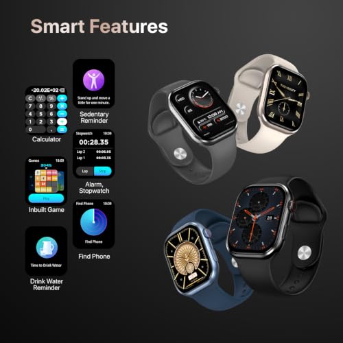Fire-Boltt Brillia Smart Watch 2.02” Super AMOLED Display, Bluetooth Calling, SpO2, Heart Rate Monitor, 120+ Sports Modes, Fitness Tracker, Voice Assistant, Smart Watch for Man & Women