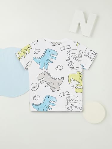 Max Boys Cotton Shorts Set (Off White_5-6Y)