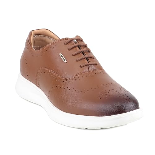 Red Chief Low Ankle Casual Brogue Shoes for Men | Tan UK09