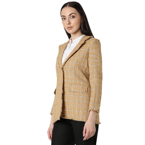 Van Heusen Women's A-Line Coat (VWJKFRGFS71921_Yellow