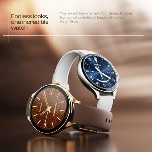 Fire-Boltt Phoenix Air Smart Watch 1.26” Round Display, Rotating Button, Wireless Charging, Ultra Lightweight Metal Body, Bluetooth Calling, Smartwatch with Silicone & Mesh Steel Straps Carbon Black