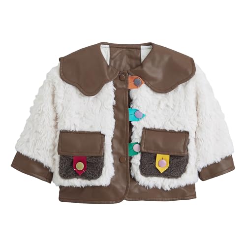 Hopscotch Female Full Sleeves White Textured Jacket For Ages (2-3 Years)
