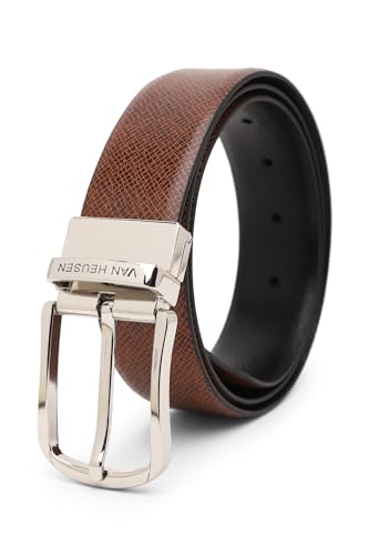 Men Brown Textured Formal Belt