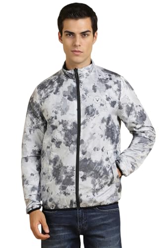 Allen Solly Men White Printed Full Sleeves Casual Jacket
