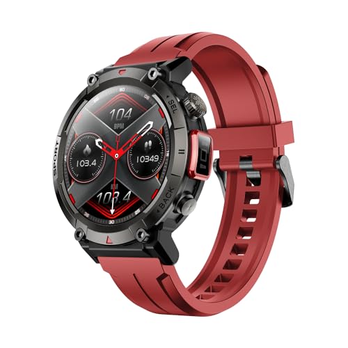 Cult Ranger XR1-1.43" AMOLED Display,Outdoor Rugged Smartwatch for Men, Bluetooth Calling, 8 Days Battery, Continous Heart Rate,100+ Sports Mode, Live Cricket Score, Built-in Flashlight, Free Strap