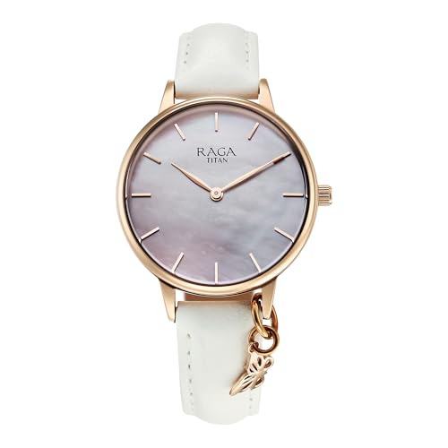 Titan Raga Showstopper 2.0 Quartz Purple MOP Dial Watch for Women-95274WL03