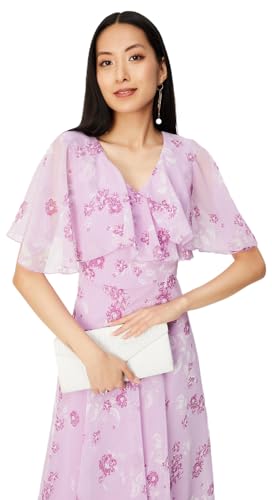 Max Women's Polyester Classic Below The Knee Dress (DTI3007LILAC_Lilac