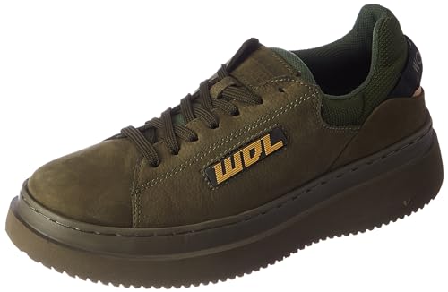 Woodland Men's Olive Green Leather Casual Shoes-9 UK (43EU) (GC 4445122)