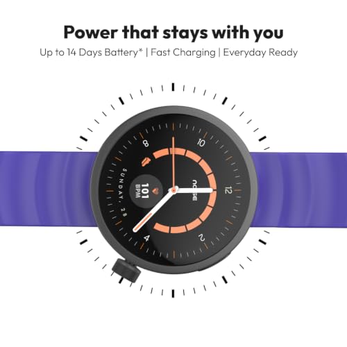 Noise Alt Watch 1 Smart Watch 1.32” AMOLED Display, Built-in GPS, AI Suite, Functional Rotating Crown, 1000NITS Brightness, Upto 14 Days Battery - Chosen Black