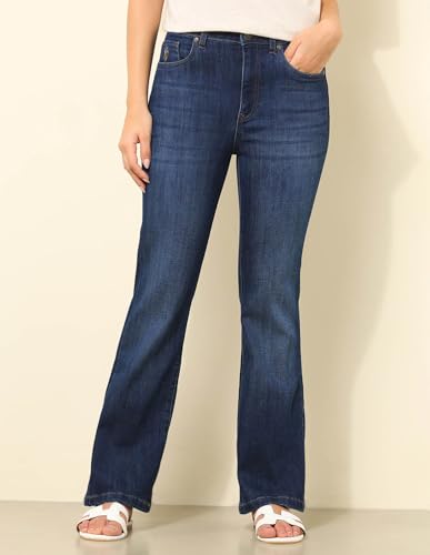 U.S. POLO ASSN. High Rise Bootcut Jeans (UWSS25JEN318_Blue_34)