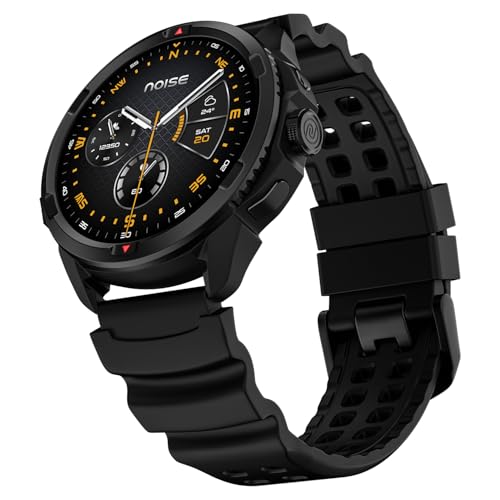 Noise Endeavour Pro (Smartchoice) Outdoor Rugged Military Smart Watch, Dual-Band GPS, 164ft Water Resistance, 28 Days Battery on Standby, AI Companion, for iOS & Android (Carbon Black)