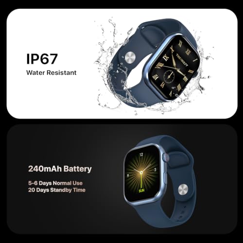 Fire-Boltt Brillia Smart Watch with 51.3mm (2.02 inch) AMOLED Display, Bluetooth Calling, SpO2, Heart Rate Monitoring, 120+ Sports Modes, IP67 Waterproof, Long Battery Life