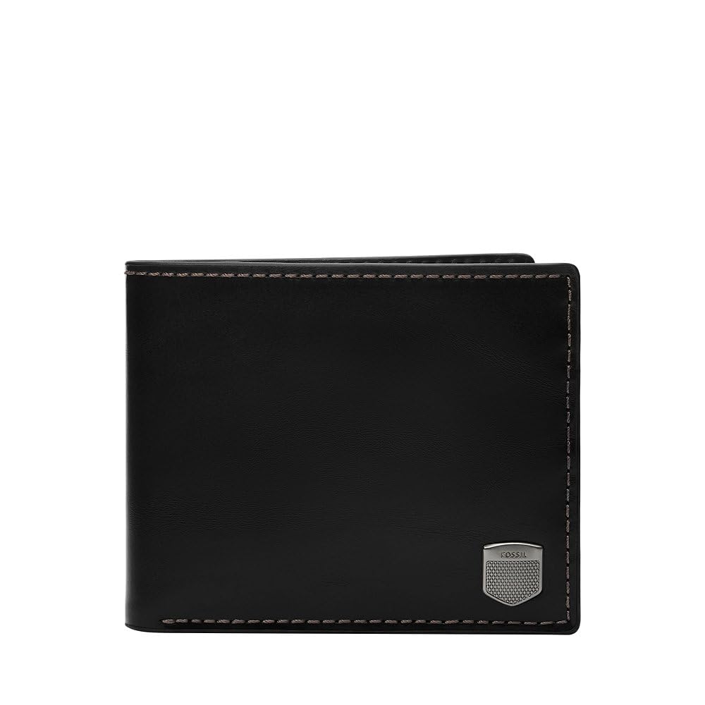 Fossil Men Leather Hayes Black Wallet Ml4647001