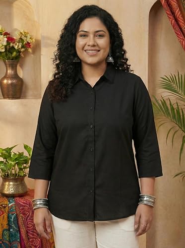 Angoori Fashion Women Solid Formal Shirt |Rayon Fabric |Plus Size Shirt for Women| (S-10XL)