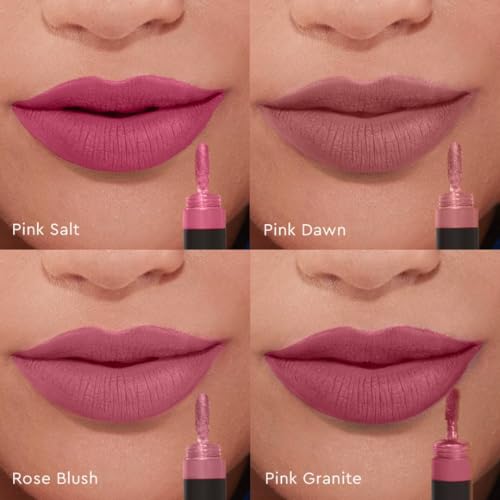 Kiro Four Play Non-Stop Airy Matte Liquid Lip Stack – Paramount Pink, 6ml | 4 Pink Lipstick Shades | Long-lasting, Transfer-proof, Hydrating, Lightweight | Infused with Avocado & Apricot Oils