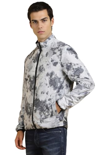 Allen Solly Men White Printed Full Sleeves Casual Jacket