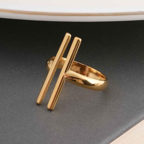 PALMONAS Vertical Bar Adjustable Ring for Women - Gift for Girls & Women, Women's Jewellery | Waterproof & Anti Tarnish Rings