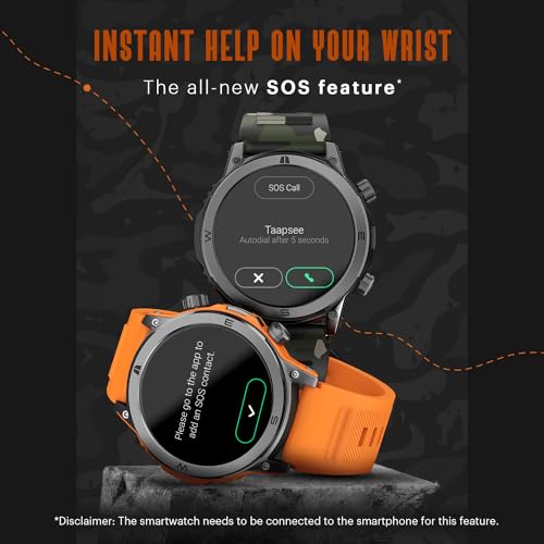 Noise Newly Launched Endeavour Rugged Design 1.46" AMOLED Display Smart Watch, BT Calling, SoS Feature, Rapid Health & 100+ Sports Modes- (Teal Blue)