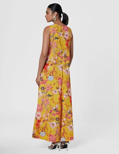 BIBA Women Yellow Cotton Straight Printed Jumpsuit_40