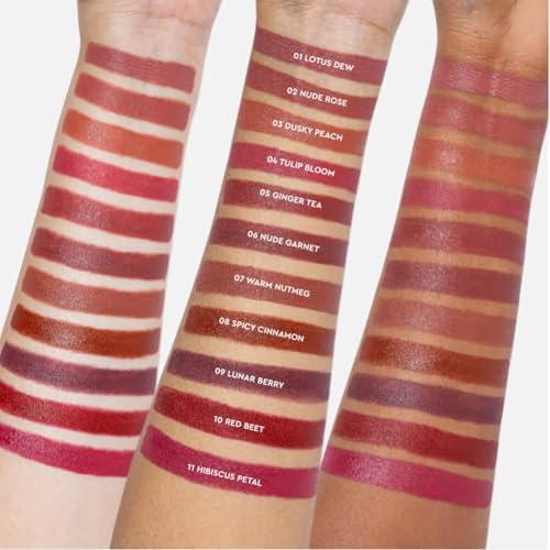 Kiro Moist Matte Lipstick - Nude Garnet (Soft Wine), 4.2g | Super-Pigmented, Long-Lasting, Moisturizing, Non-Drying, Non-Feathering, Smudge Proof | Skin Care Infused with Natural Oils