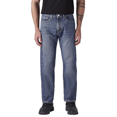 Levi's Men's 505 Mid Indigo Straight Fit Mid-Rise Jeans