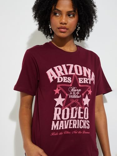 Max URB_N Women Relaxed Fit T-Shirt (Red_M)