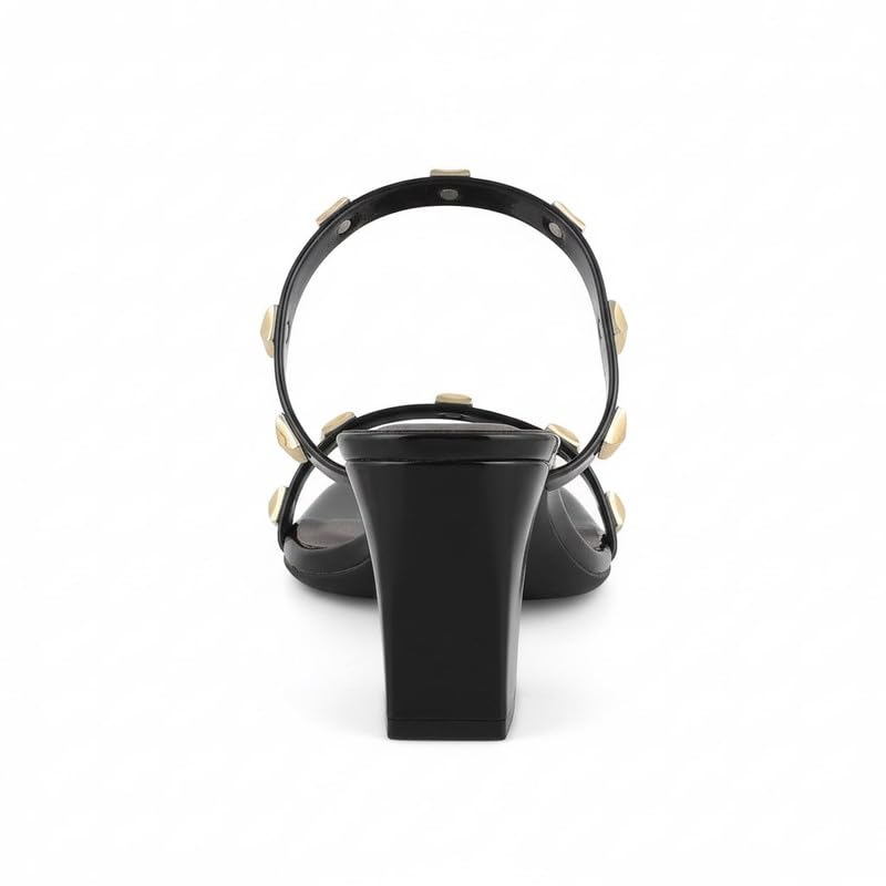 tresmode MAG Black Women's Dress Block Heel Sandals in Size 5 UK / 38 EU