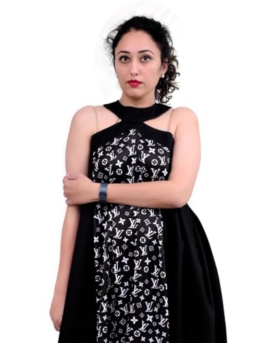 Satin and Lycra Gown Full Stitched Premium Women Gown Black