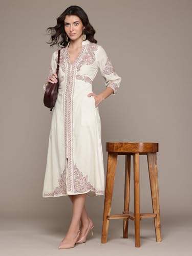 Ritu Kumar Ecru Multi Dori Long Dress