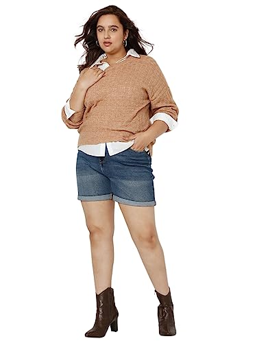 Vero Moda Curve Regular Fit Sweater(113634702_Tigers Eye_S)