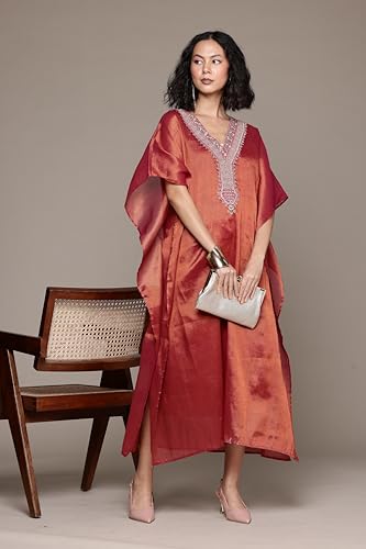 Aarke Ritu Kumar Pink Sitara Kaftan Dress with Camisole