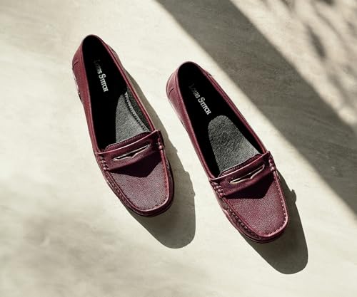 LOUIS STITCH Women’s Premium Rosewood Slip-On Loafers | Elegant Solid Slip-On Comfort Shoes for Casual and Formal Wear | Slip-On Loafer Shoes for Women | LSLD-BLR-HS01 | UK-5