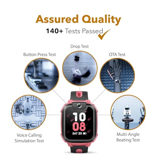 imoo Watch Phone Z1, 4G Smart Watch for Kids with Real-Time HD Video & Phone Call, Smart Watch for Girls with Real-Time GPS Location, Smartwatch for Boys with IPX8 Water Resistance (Pink)