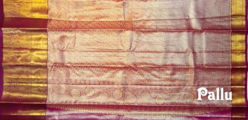 VFCollections Women's Traditional Handloom Kanchipuram Silk Pattu Sarees | Rich Zari Woven Design | Bridal Saree | Unstitched Blouse