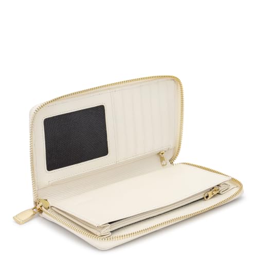 Da Milano Premium Leather Wallet for Women | Multi Compartment Travel Wallet - Marshmallow White